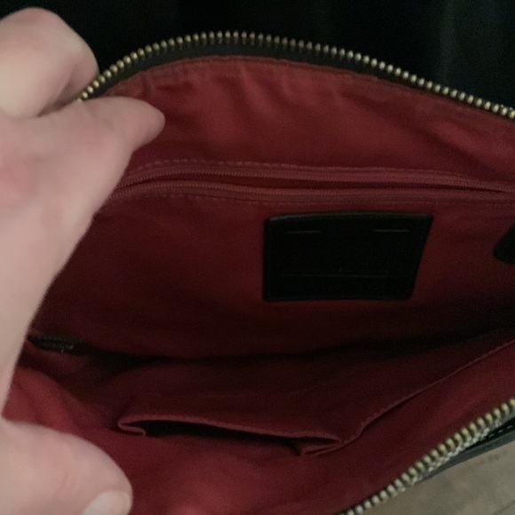 Coach Grey/Black Signature Crossbody Canvas with leather trim - Picture 6 of 11